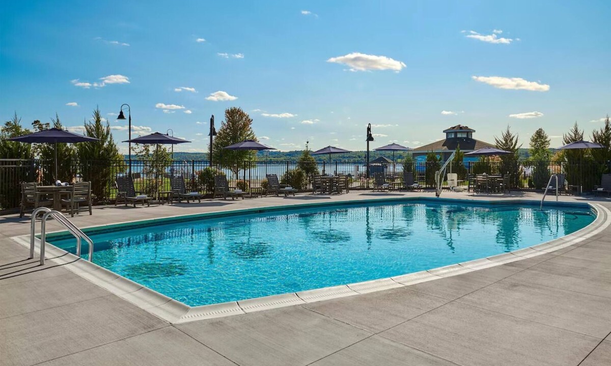 Canandaigua Hotel | Bright and Airy Lakeside Escape with Pool, Bar, and Sunset-View Seating