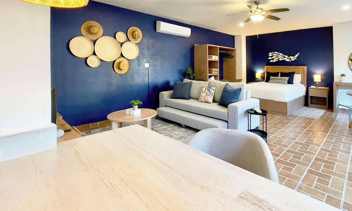 El Centenario Apartment | Bright Studio | Kitchen | AC | Steps to the Beach