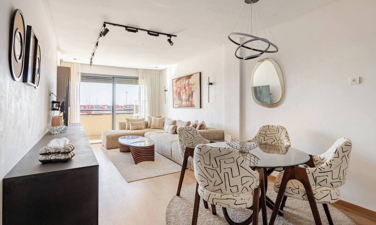 Casablanca Apartment | Bright studio with balcony & sea view, near port