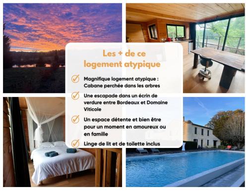 Sadirac Other | Cabane perchée - lac privé, spa & nature