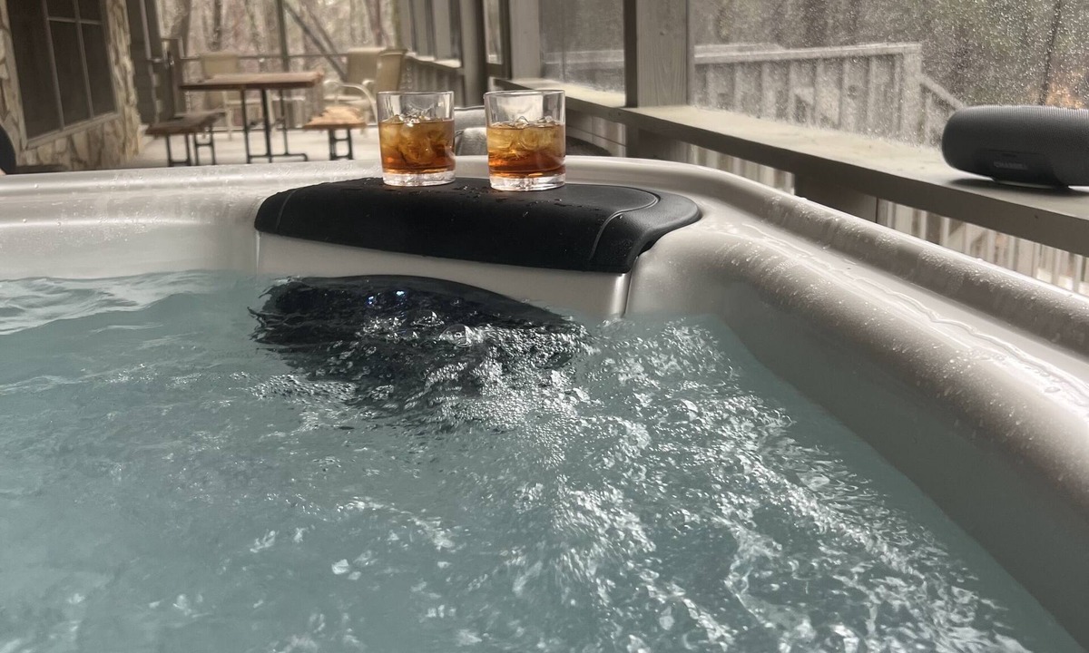 Lake Lure Cabin | Cabin with HOT TUB on a mountain stream inside Rumbling resort!