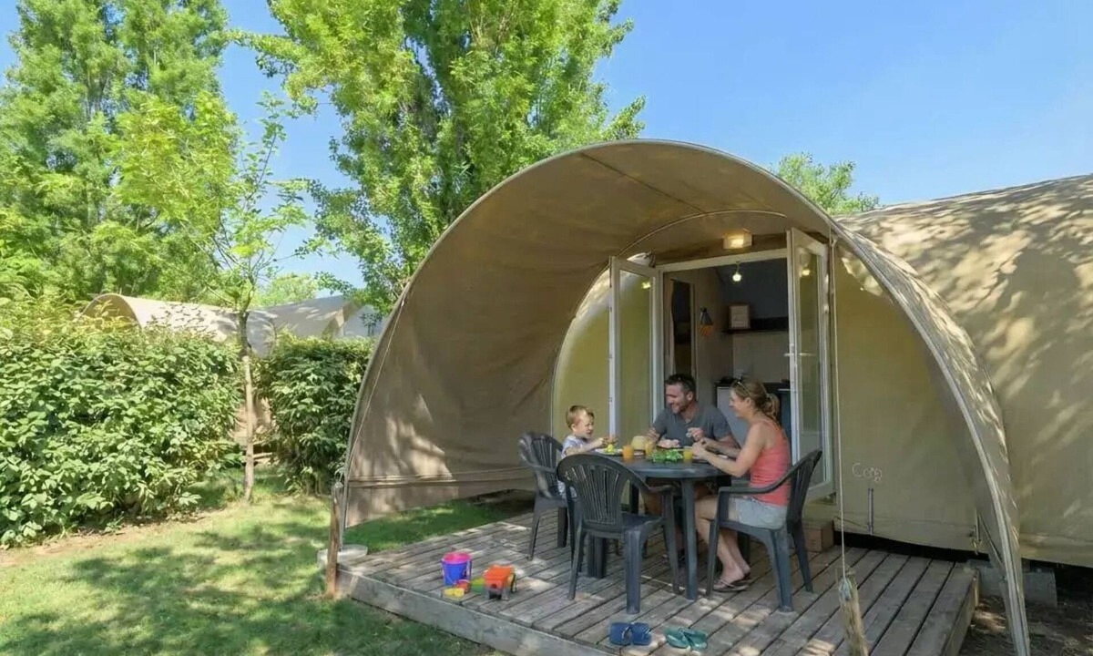 Saint-Gerons House | Camping Les Rives du lac Cantalès * - Coco Sweet canvas bungalow (without sanitary facilities) 4 people
