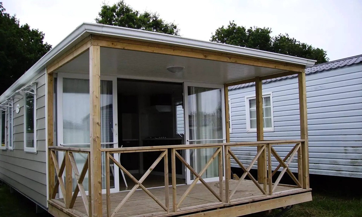 Chateauroux House | Campsite Le Rochat-Belle-Isle * - Mobil home Duo 31m2 (2 bedrooms in front of the river) 6 people