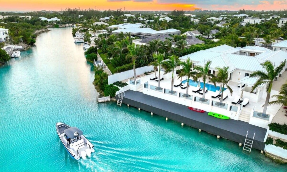 Leeward Settlement Villa | Canal-Front Pool Luxury Villa with Private Dock