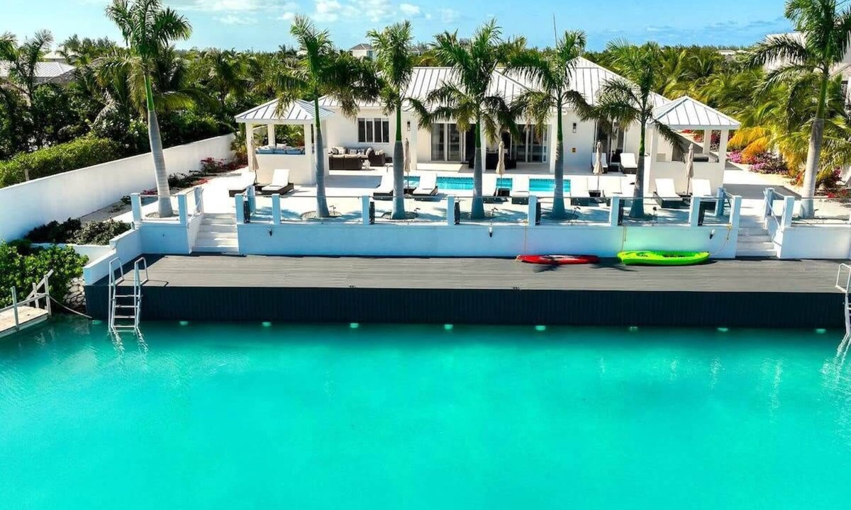 Leeward Settlement Villa | Canal Front Villa - Private Dock & Pool BBQ