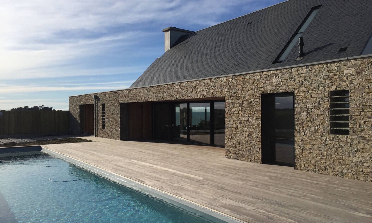 Cancale House | Cancale, architect-designed house with heated pool, Hammam/Jacuzzi, 100% sea view