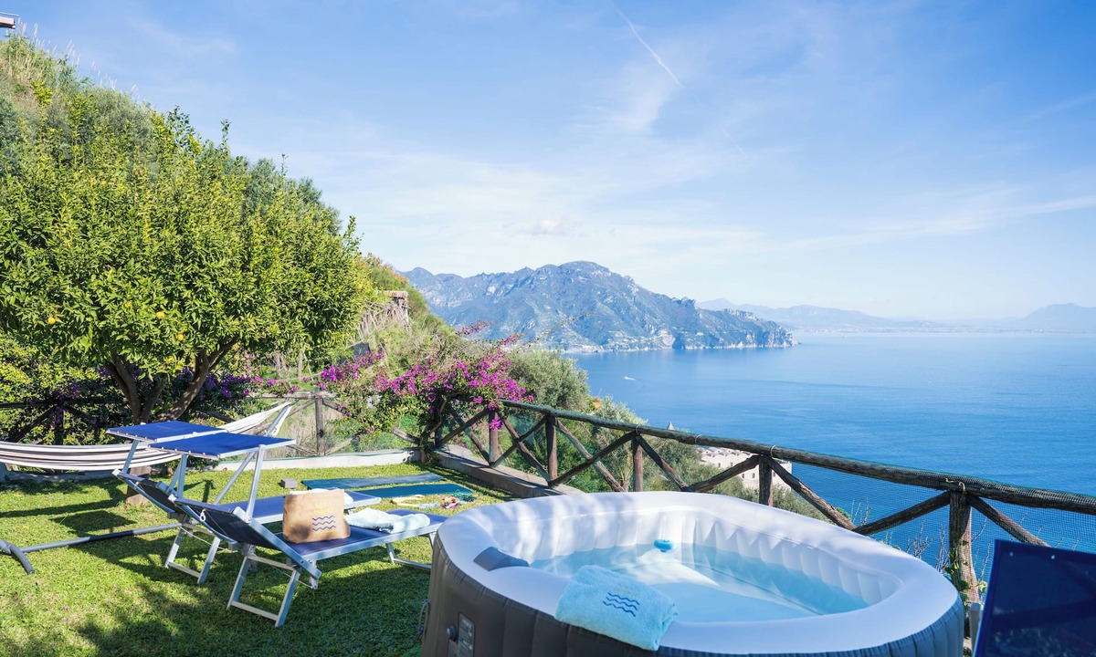Conca dei Marini Villa | Casa NENNO with garden-solarium and beautiful view of the sea and the coast
