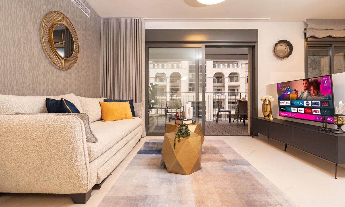 Mamilla Apartment | Central and Luxury New 2BR&2Bth - Private Parking