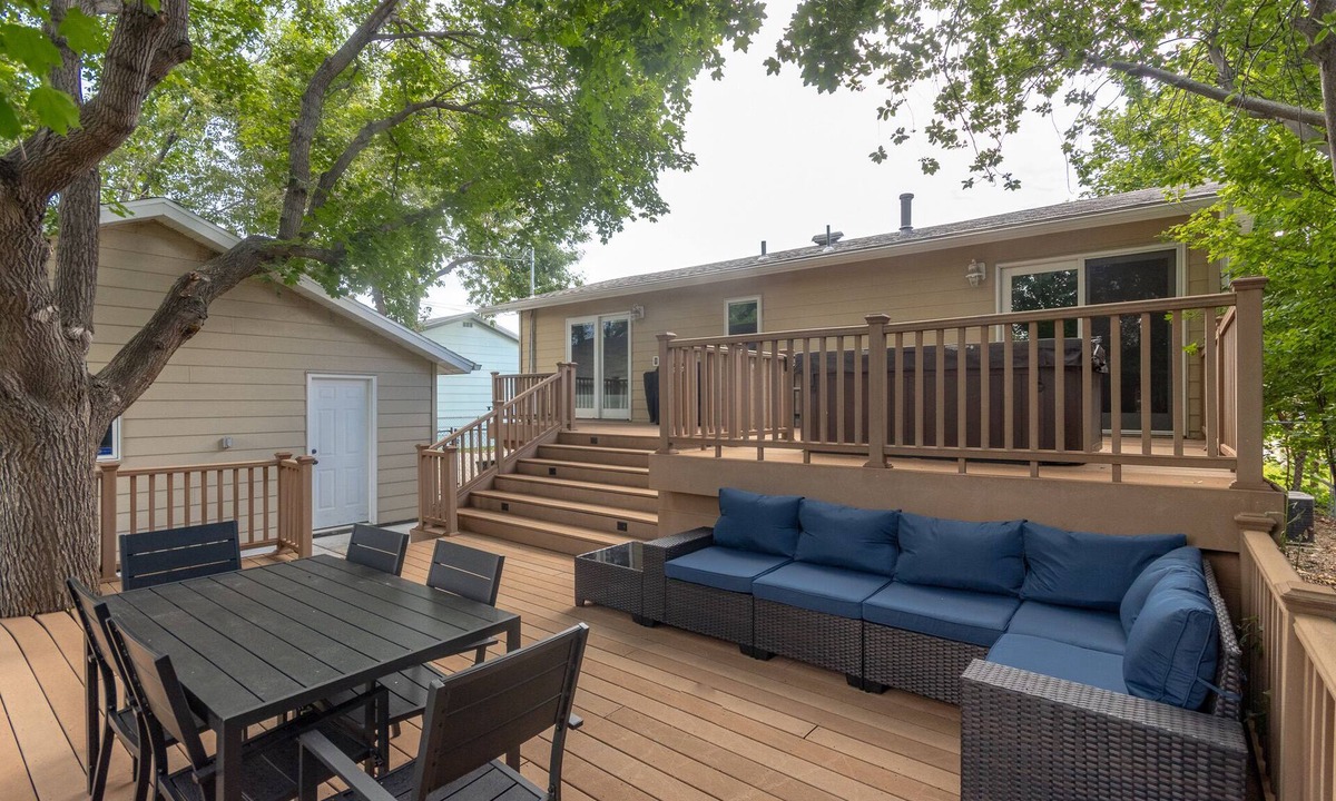 West End House | Centrally located, huge shaded patio with hot tub! Entire place to yourself!