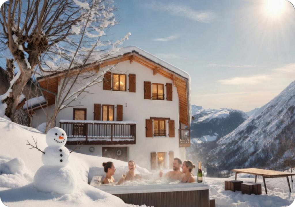 Les Varcins Ski Chalet | Chalet Broski - Spacious Chalet with Hot Tub, Sauna & BBQ