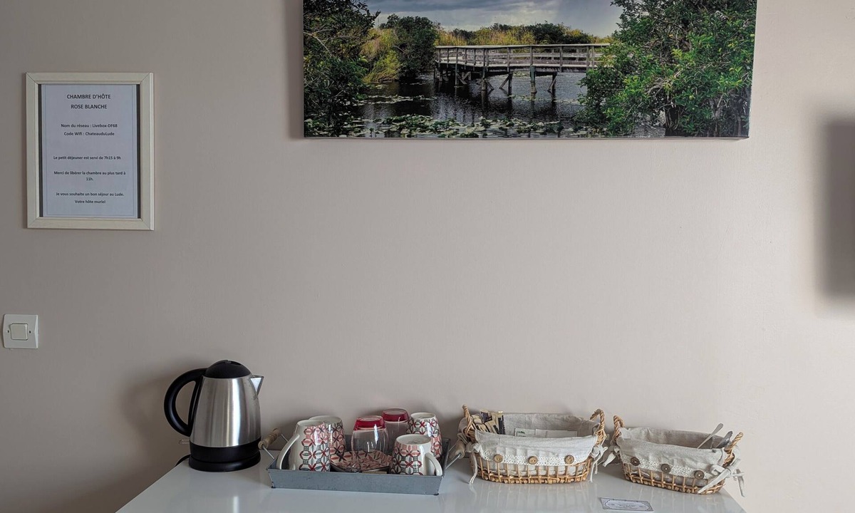 Le Lude Bed & Breakfast | Chambre Rose Blanche