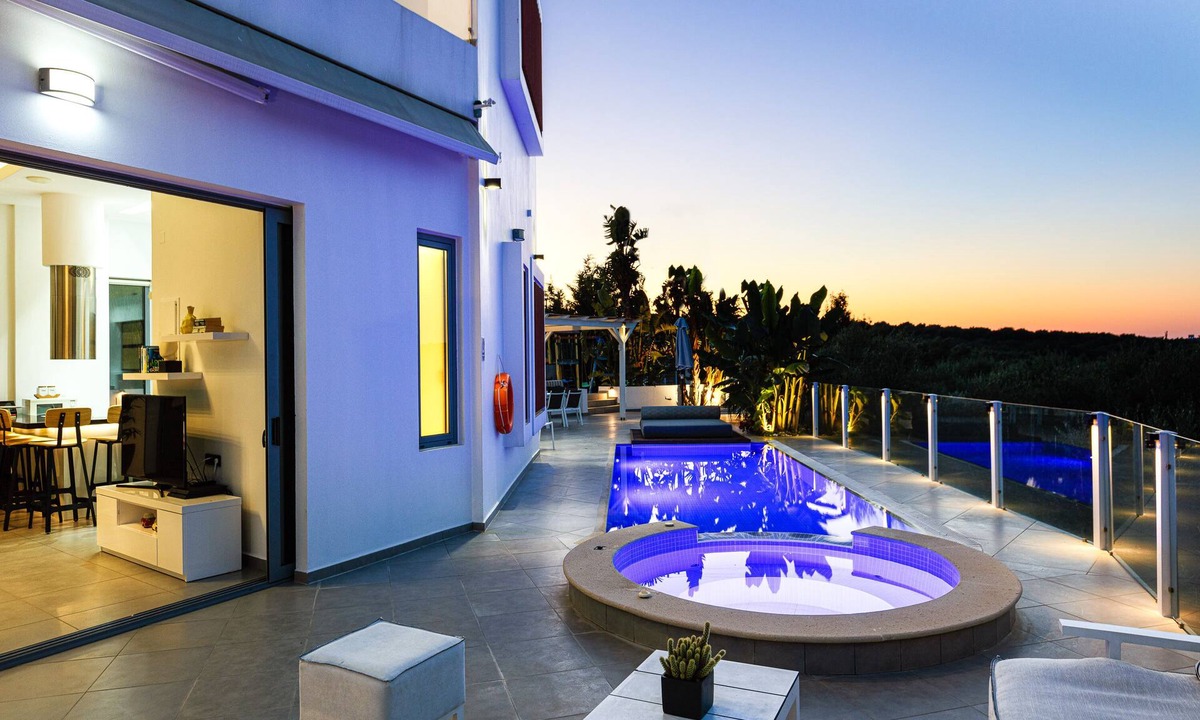Roumeli Villa | Chara Sensory Luxury Villa with Heated Pool & Gym