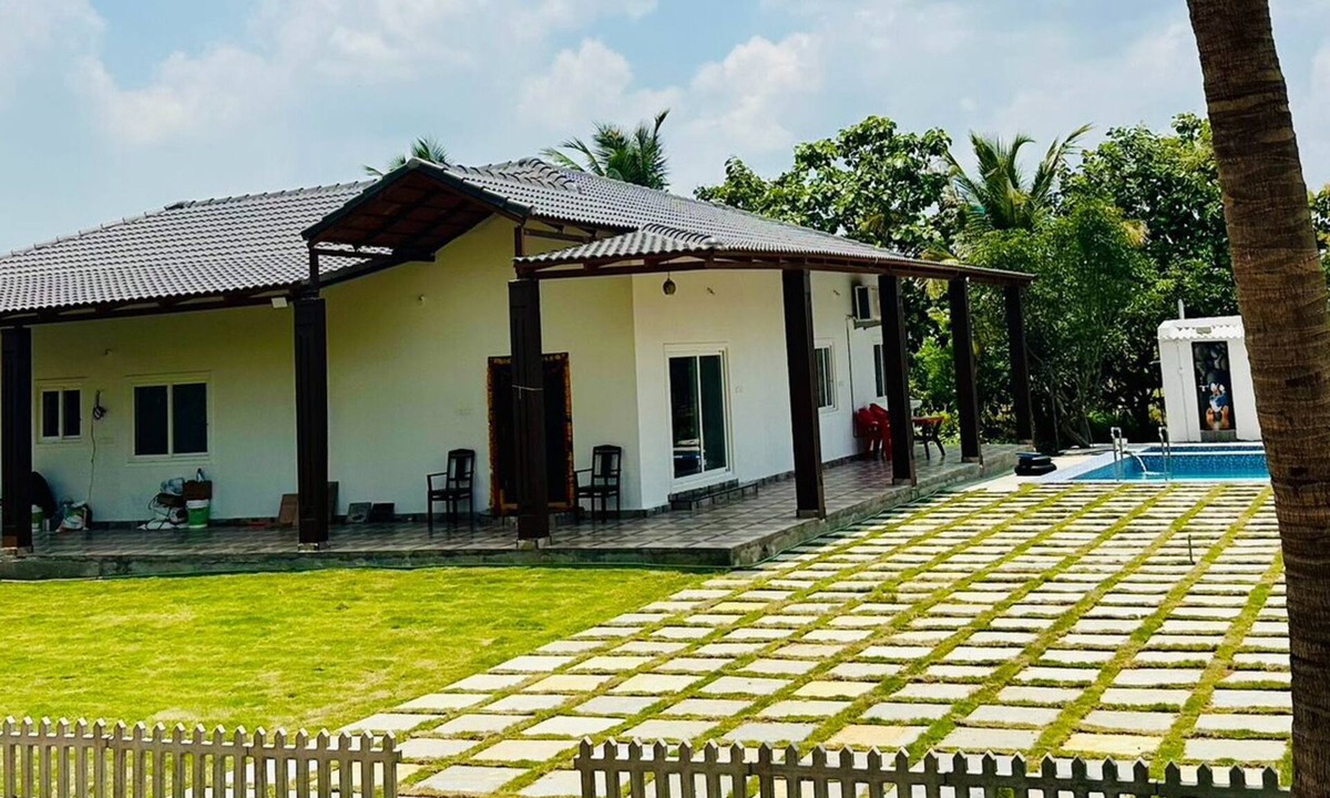 Bhongir Other | Charming 2-bedroom farmhouse with pool,AC, in Bibinagar in a 5 acre Mango farm