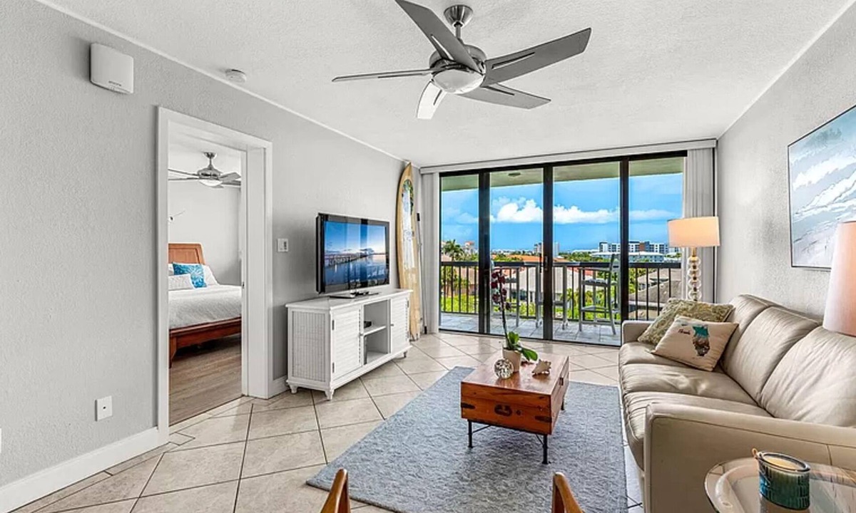 Columbiad Plaza Condo | Charming 5th floor 2-bedroom condo with views of canal, river and Port Canaveral