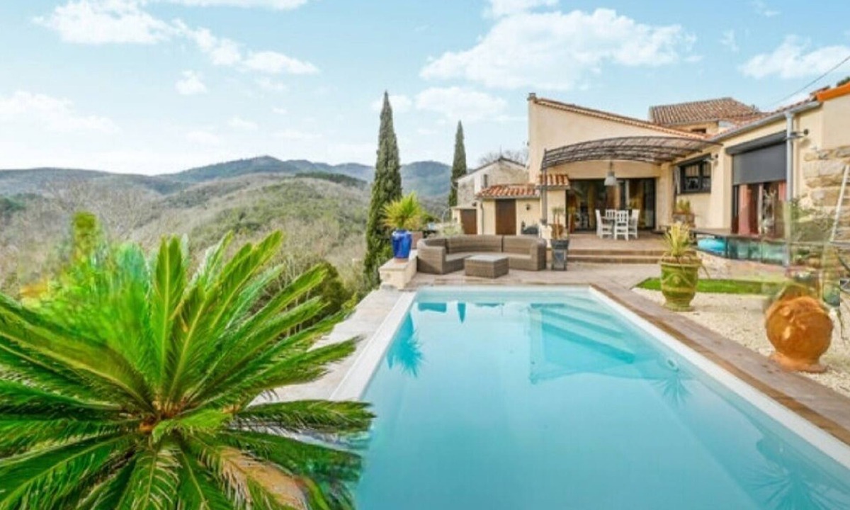 Saint-Paul-la-Coste House | Charming house with infinity pool and view of the Cevennes mountains