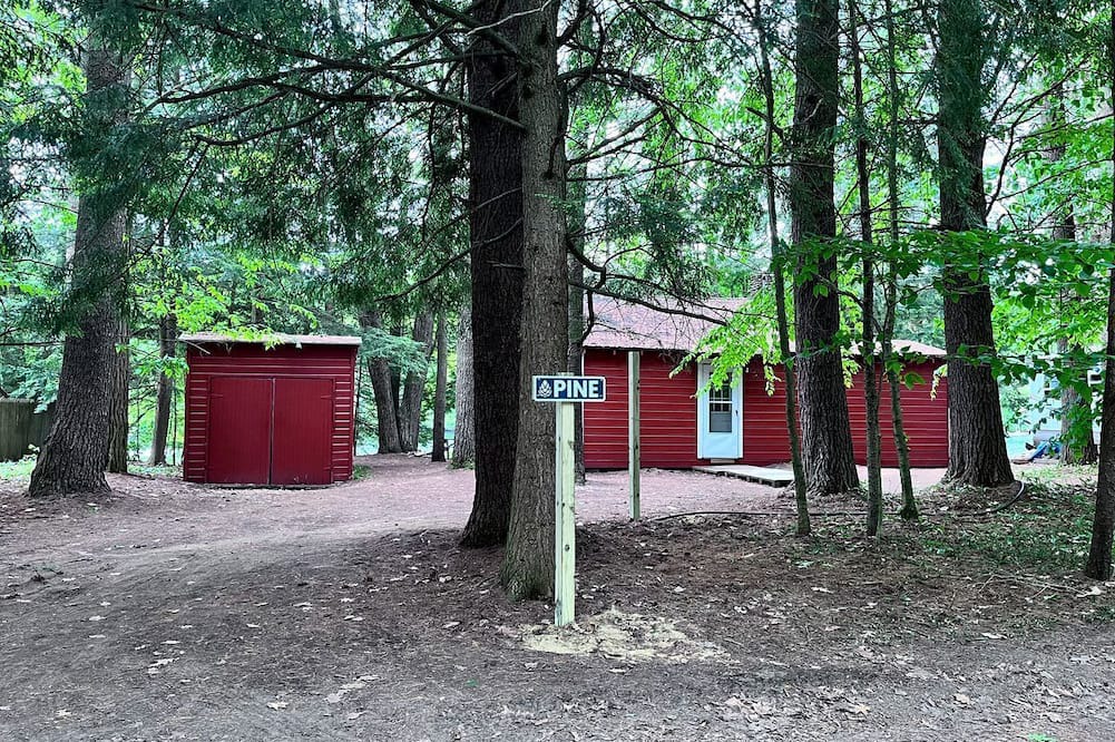 Corinth Cabin | Charming One-Floor Waterfront Cabin with Dock & Fire Pit Near the River | Corinth, New York