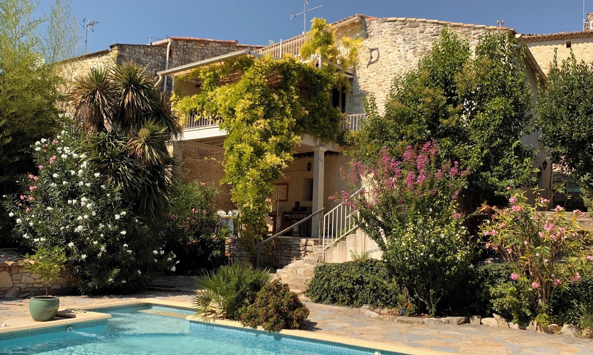 Brignon Apartment | Charming Stone Apartment house, with swimming pool near Uzès