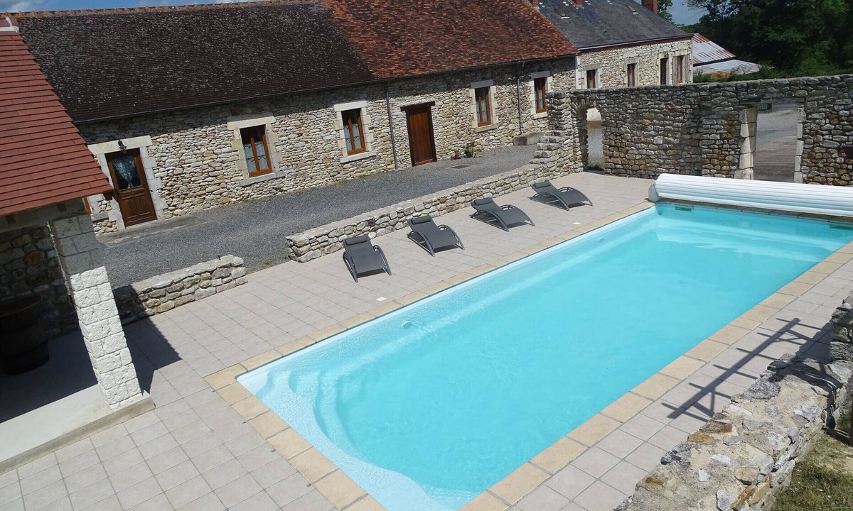 Prissac Cottage | Charming stone cottage with pool, large garden, and nearby hiking trails in Brenne Natural Park