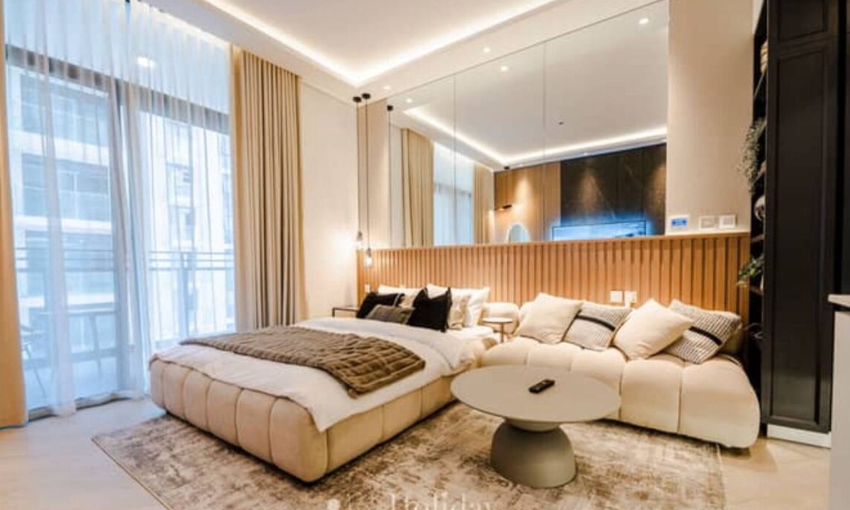 Ras Al Khor Industrial Area Apartment | Chic 1-bedroom apartment in nice Sobha Hartland with AC, fitness room, WiFi