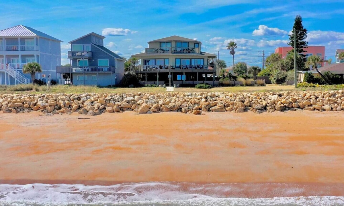 Flagler Beach House | Chic Home: Ocean Views, Hot Tub & Game Room!