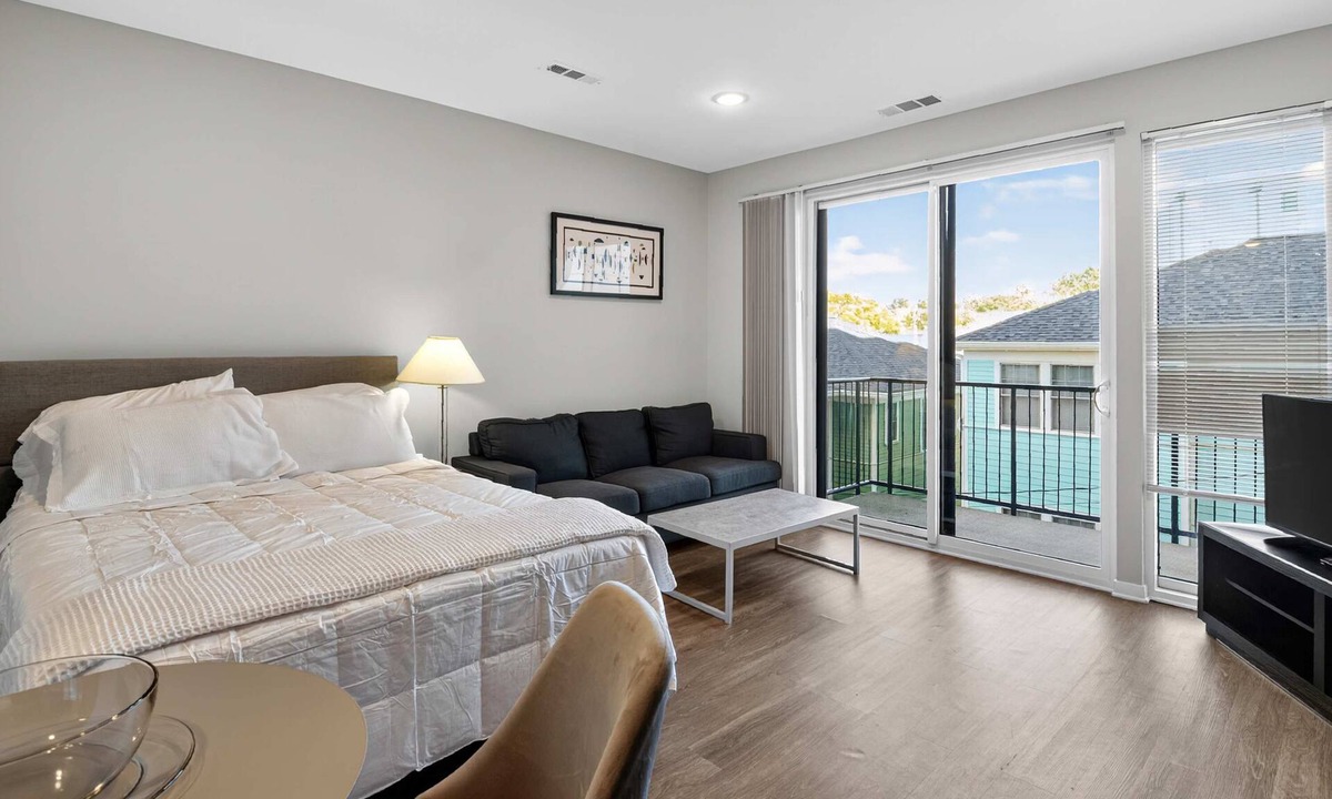 Bloomington Apartment | Chic Modern Studio Close to Campus & Shops
