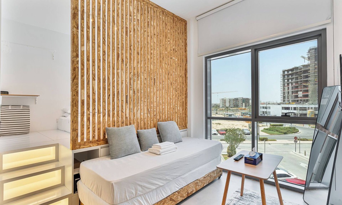 Dubai Apartment | Chic Studio with Pool and Gym Access I 18-Mins to Dubai Expo City