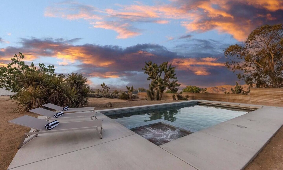 Joshua Tree House | Cielo Alto: Tranquil Joshua Tree retreat with poolside relaxation, nearby hikes, and spacious 3BR