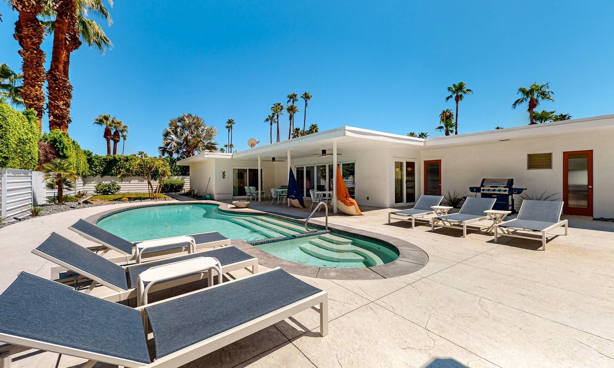 Twin Palms House | Classic, mid-century modern home w/mtn views, private pool and spa - dogs OK