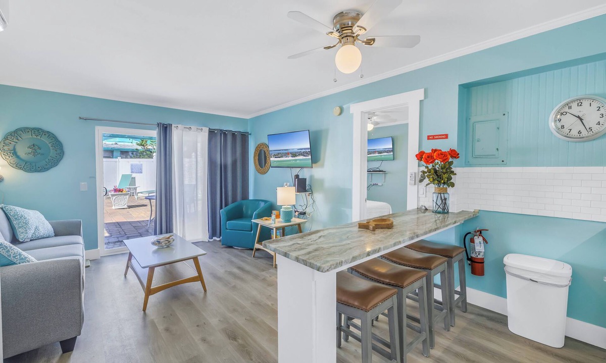Bradenton Beach Apartment | Coastal Getaway Retreat –Steps to the Beach! 1BR/1BA. Sleeps 2. In 4-Plex. Pool