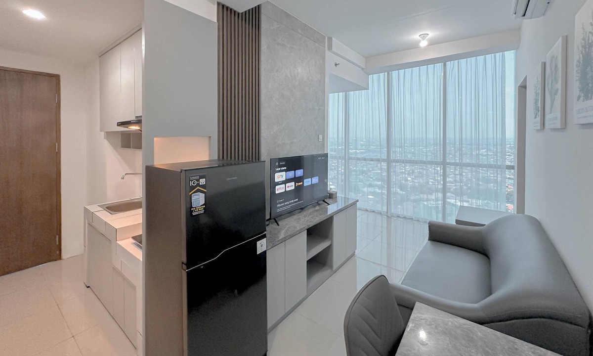 Surabaya Apartment | Combined Grey Toned 2Br Apartment At The City Square Surabaya