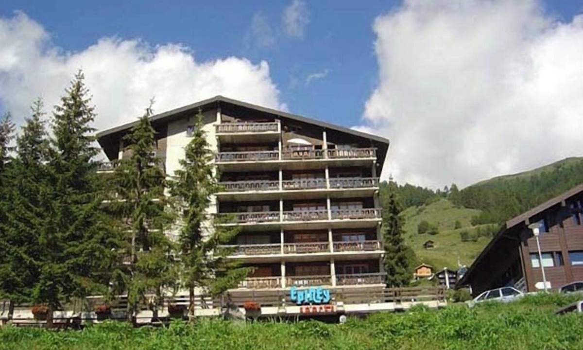 Grimentz Apartment | Comfortable studio for 2-4 persons : Living room with 2 single sofa-beds and 1 double sofa-bed - new