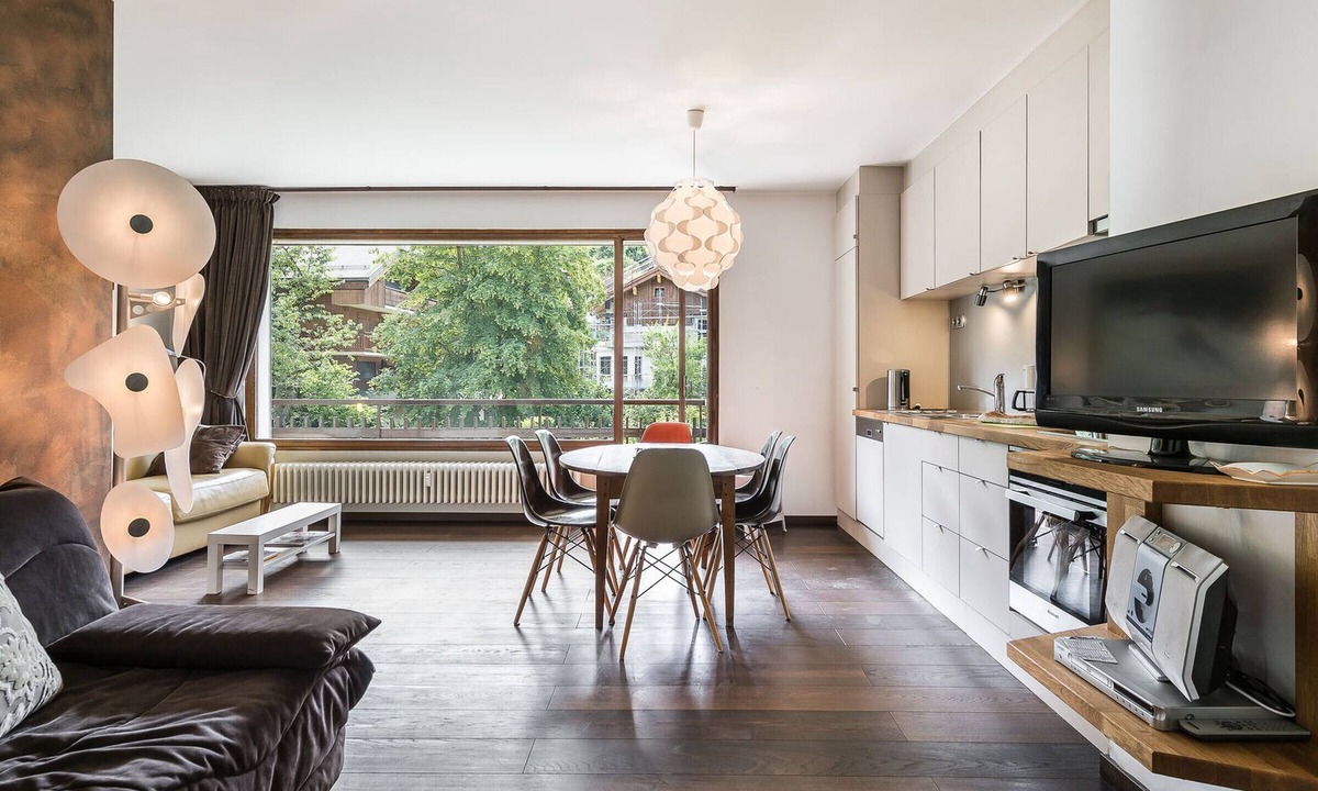 Le Planellet Apartment | Comfortable studio in Megève center with balcony and parking