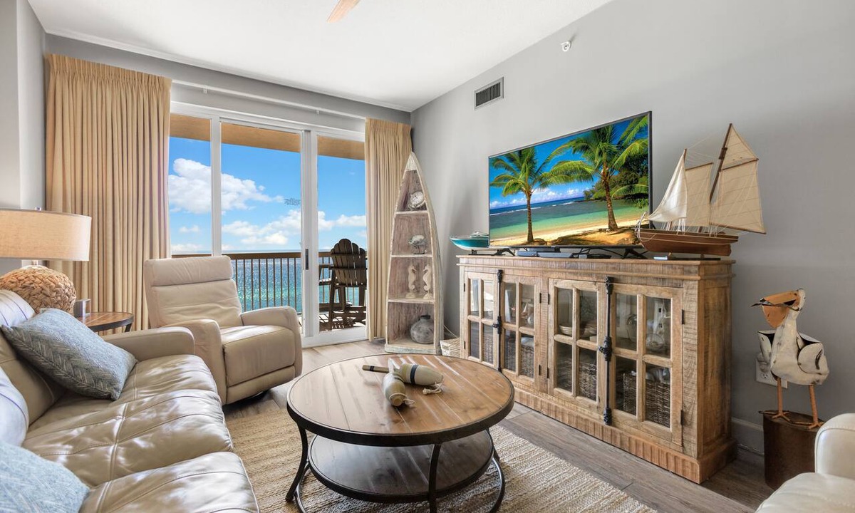 Panama City Beach Condo | Complimentary 4 Beach Chairs! Sunrise Beach 1409 Oceanfront King BR/+Clean