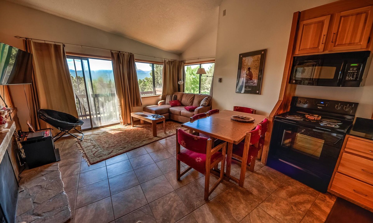 Angel Fire Condo | Condo within walking distance of the Chile Express
