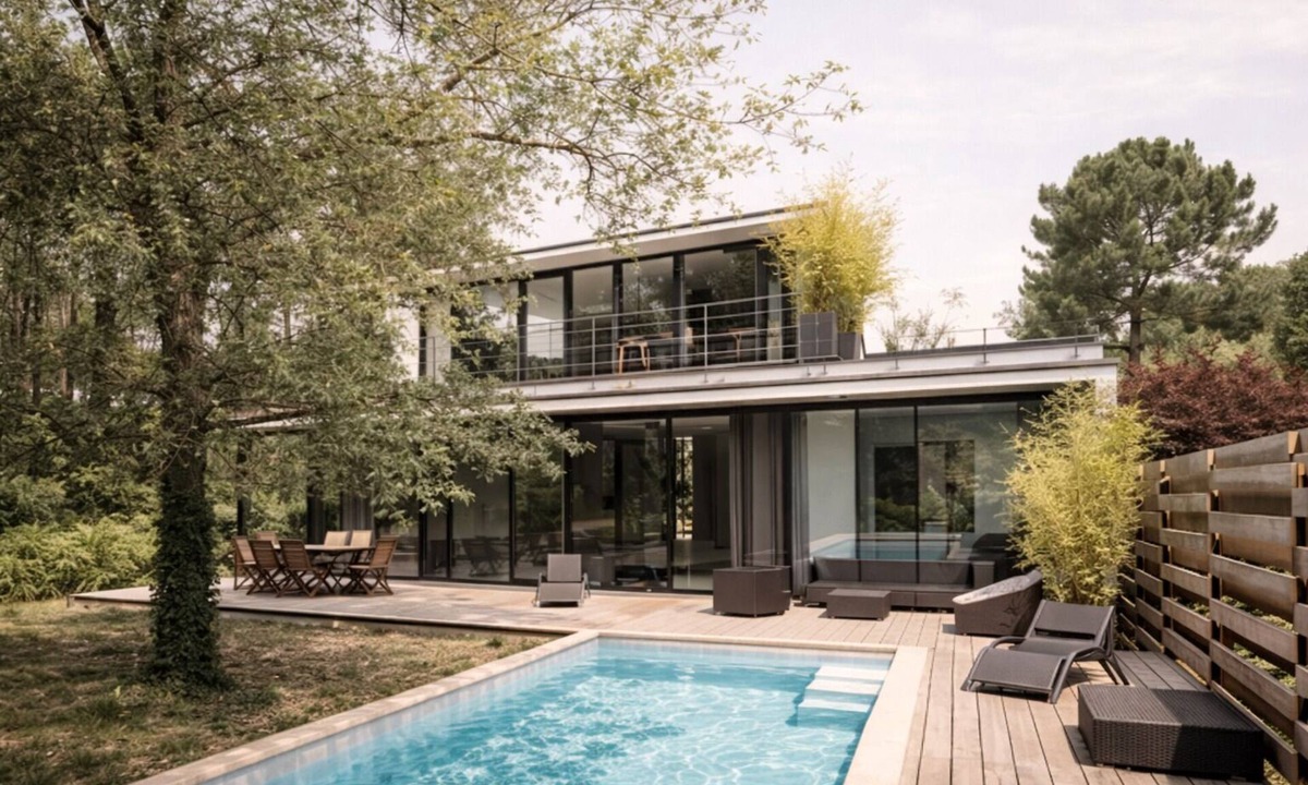 Seignosse House | Contemporary forest edge, heated pool, near beaches and golf