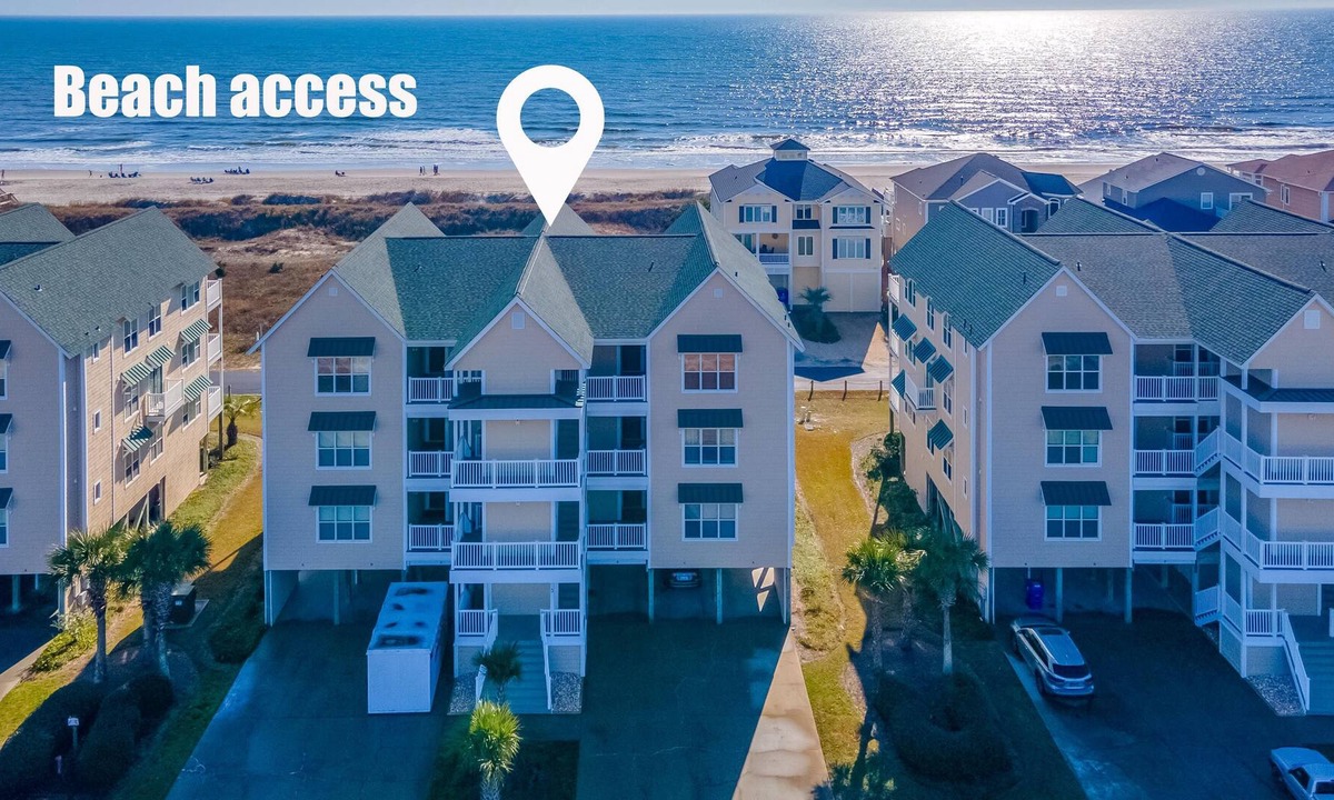 Ocean Isle Beach Villa | CottageVacations4u "5 Oclock Somewhere" unobstructed ocean views. Dog Friendly. Pool club.