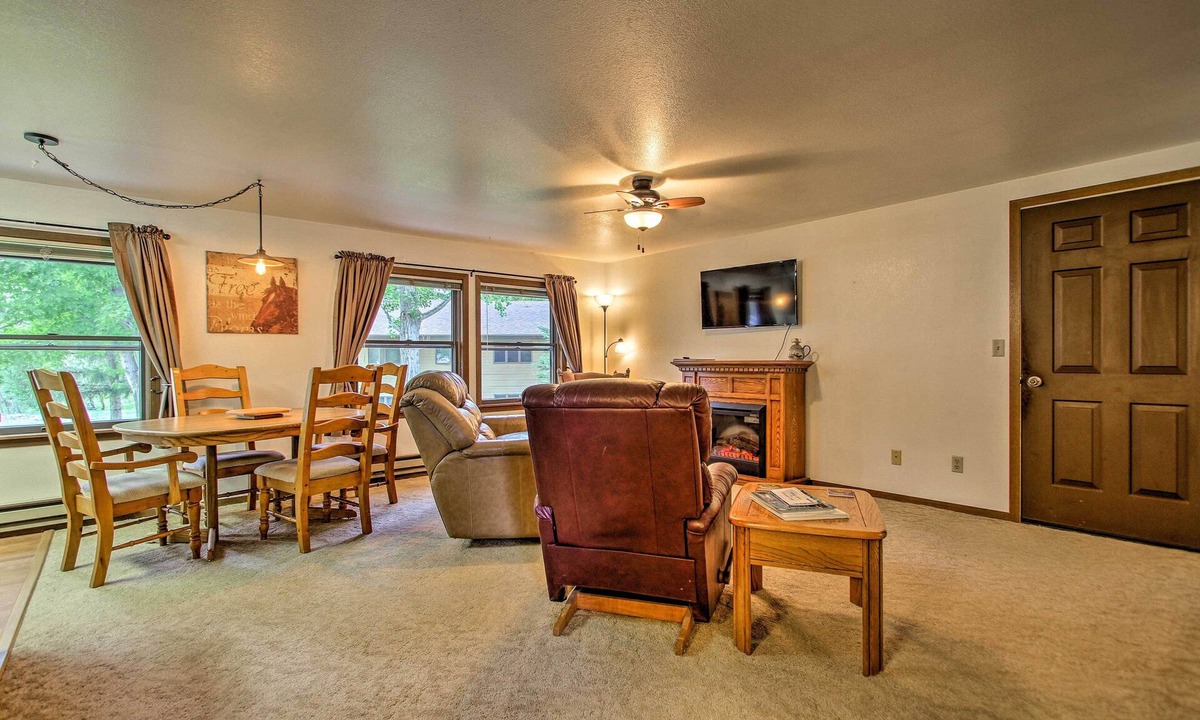 Columbus Apartment | Cozy Angler's Apt - Steps to Trout Fishing River!