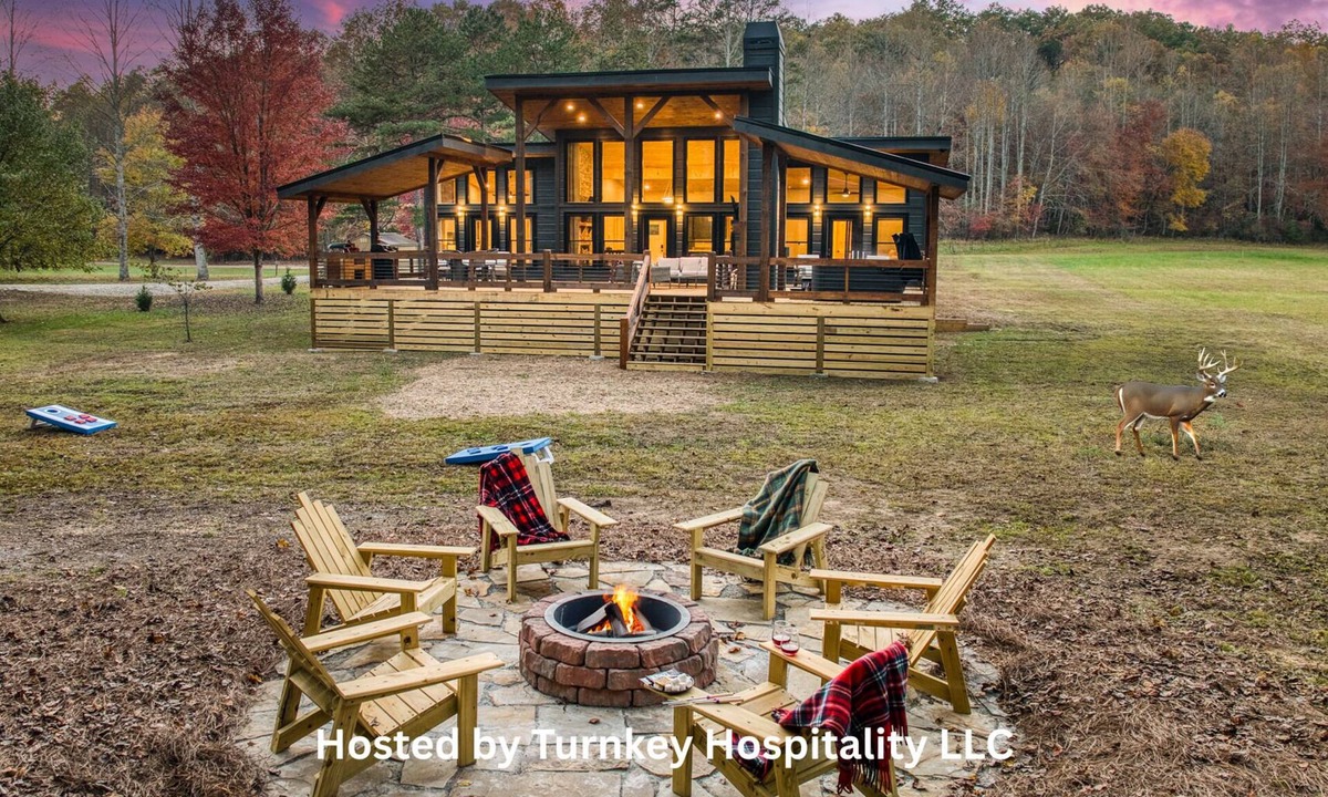 Mineral Bluff Cabin | Creekside Luxe, Modern & Secluded Cold Plunge, Sauna, Peloton & Weights