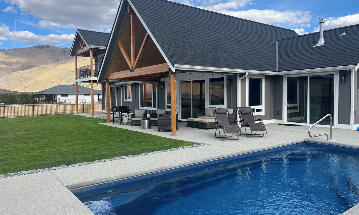 Orondo House | Custom Columbia river waterfront home, private pool+hot tub, minutes from Chelan
