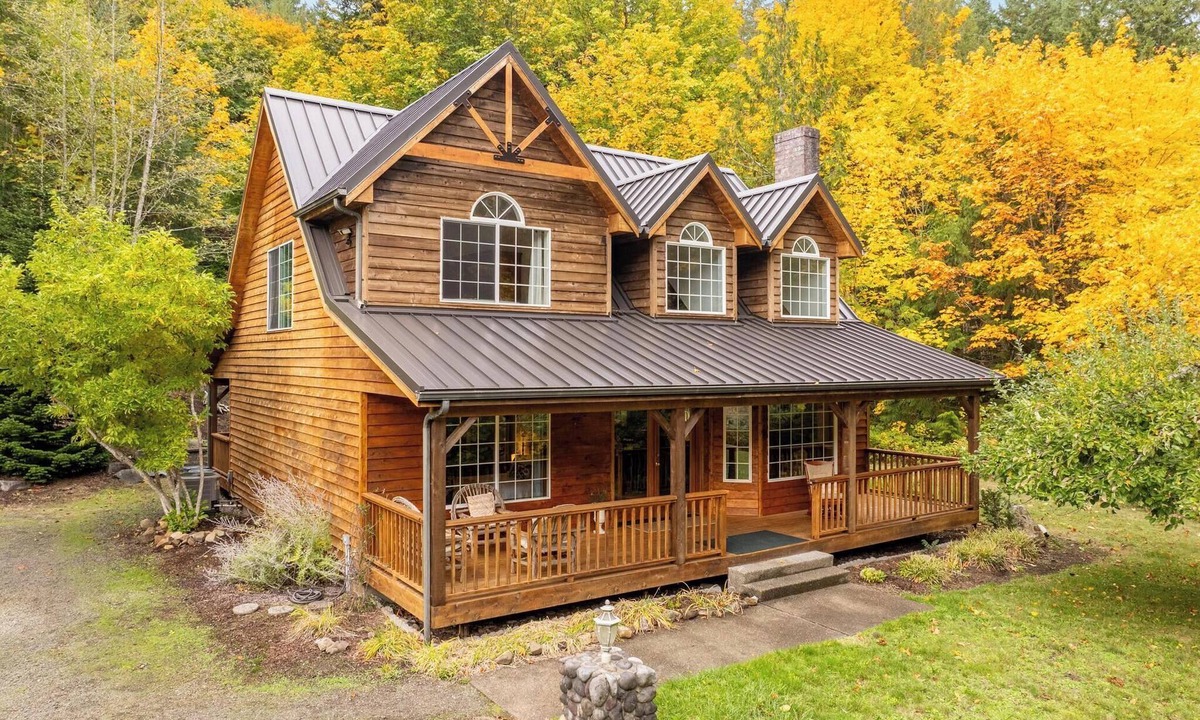 Olympia House | Custom Crafted Forest Retreat with Pond on 5 Acres