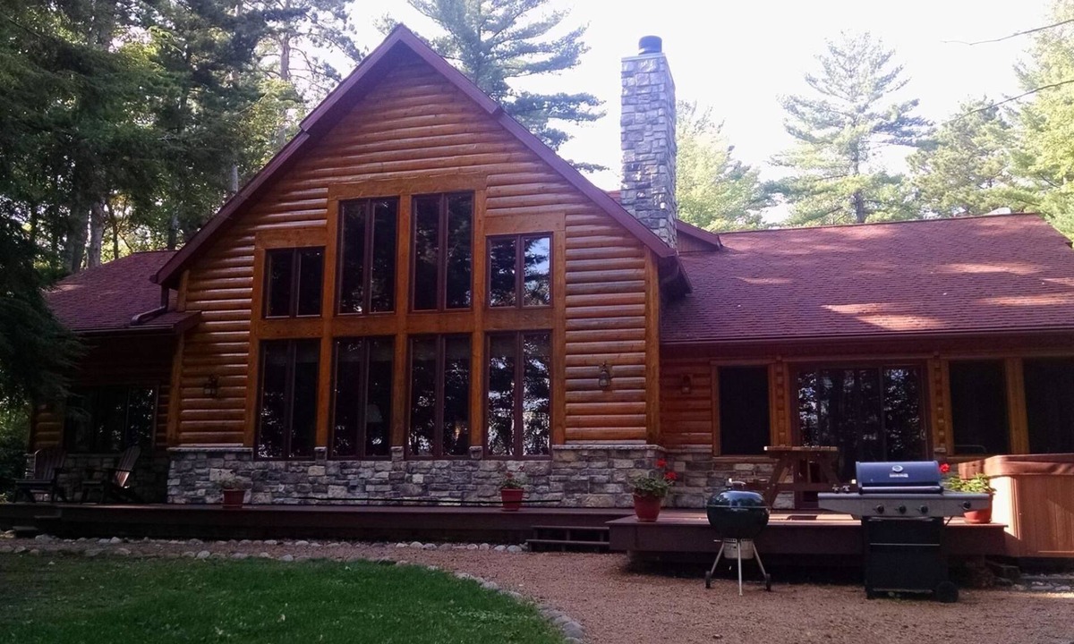 St Germain House | Custom Log Vacation Home on Beautiful Lake