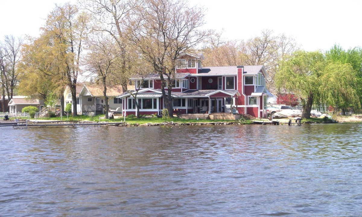 Koontz Lake House | Custom~Unique Lakefront - Panoramic, HotTub-Swim-Dock your boat,