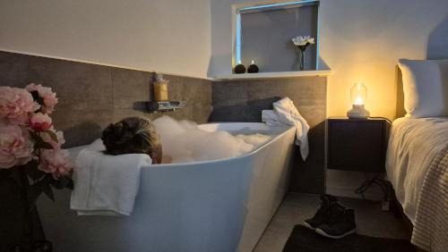Dalerveen Bed & Breakfast | Dalerheugte Drenthe B&B Wellness 6 met romantisch bad en ontbijt à la carte op de kamer