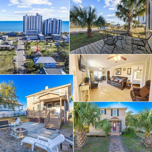 Myrtle Beach House | Dazzling Centrally Located Ocean View w 2 Kings, Huge Private Yard, 2 Decks, Firepit, BBQ