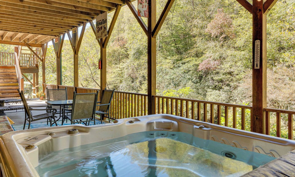 Marble House | Deck & Sauna: Avalon Woods Riverfront Retreat
