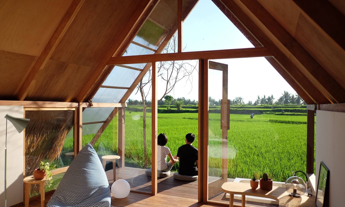 Peliatan Cabin | Designer Bamboo A-Frame Hut Amidst Ubud Rice Fields