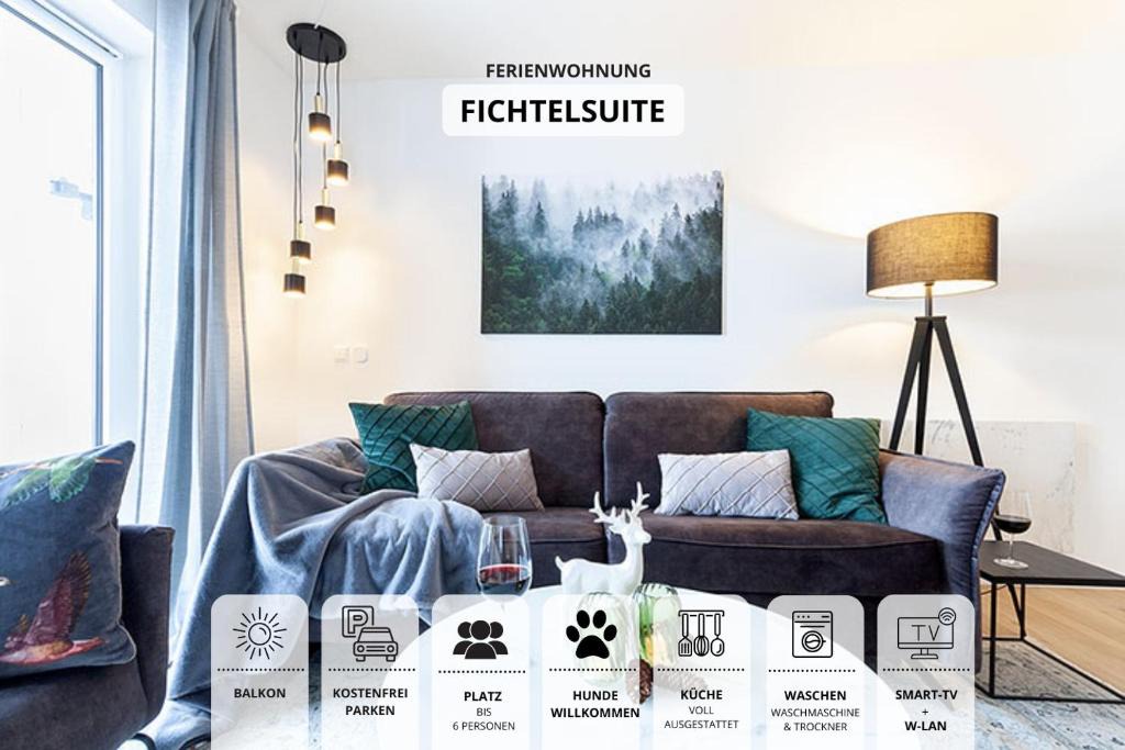 Warmensteinach Apartment | Die Fichtelsuite 1-6 Pers Ferienwohnung nahe Ochsenkopf Süd 800m in Fleckl
