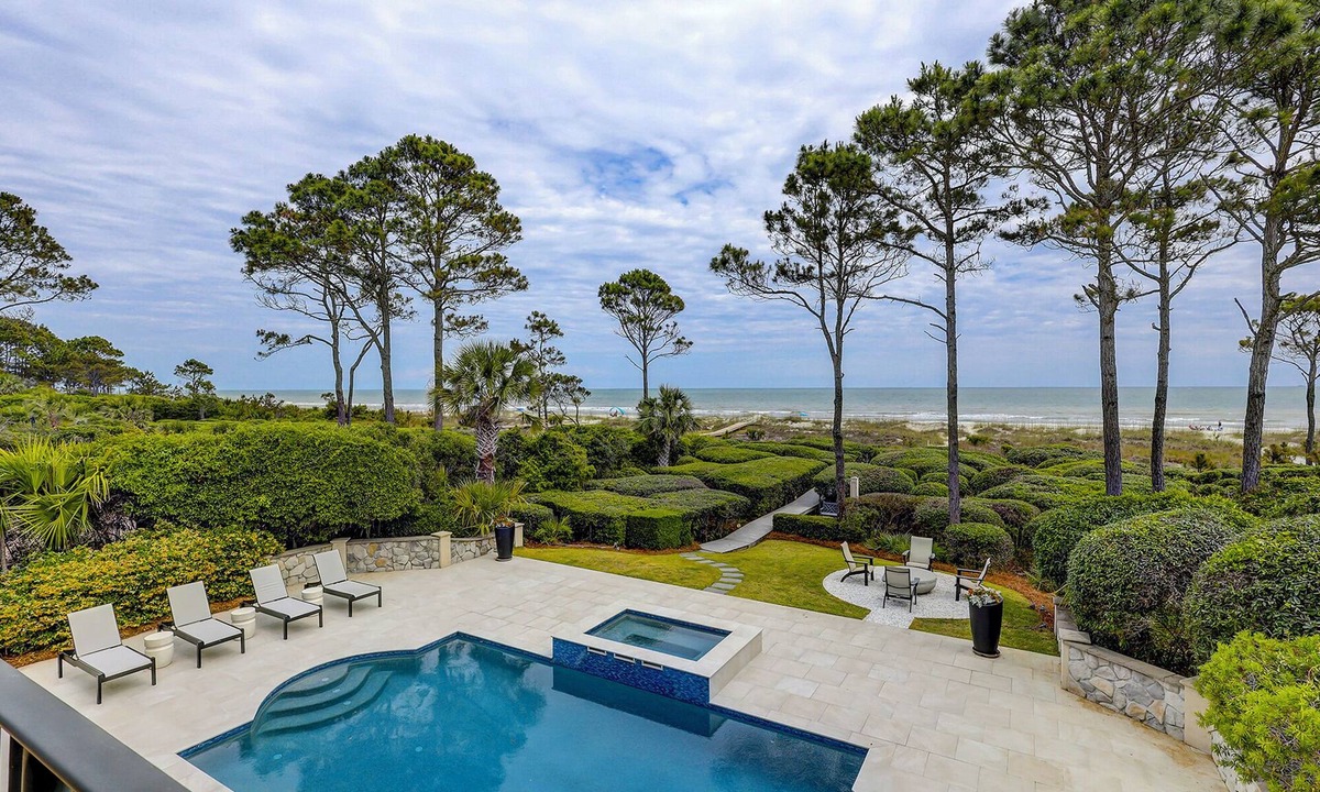Oceanside House | Direct OCEANFRONT Updated Six Bedroom Sea Pines Home w/Private Pool & Spa!