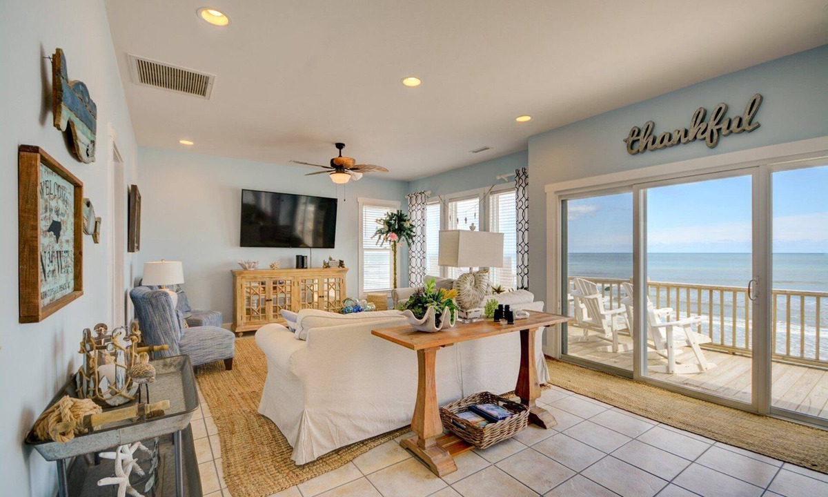North Topsail Beach House | Discover Ocean Song—5BR beachfront home in North Topsail Beach, perfect for 15 guests!
