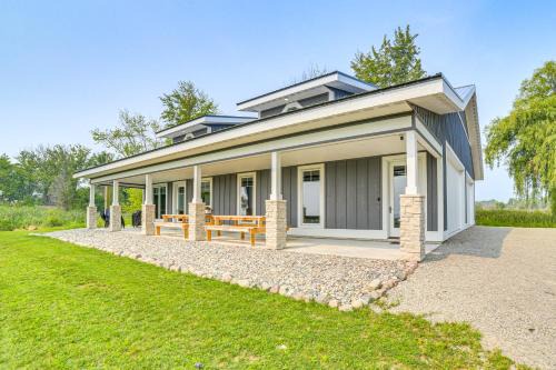 Oconto House | Dock & Panoramic Bay Views: Oconto Retreat!